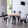 Mesa Comedor Redonda Extensible 100 cm Roble / Negro