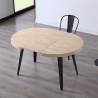 Mesa Comedor Redonda Extensible 100 cm Roble / Negro