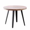 MESA COMEDOR REDONDA FÍJA 100 CM ROBLE / NEGRO